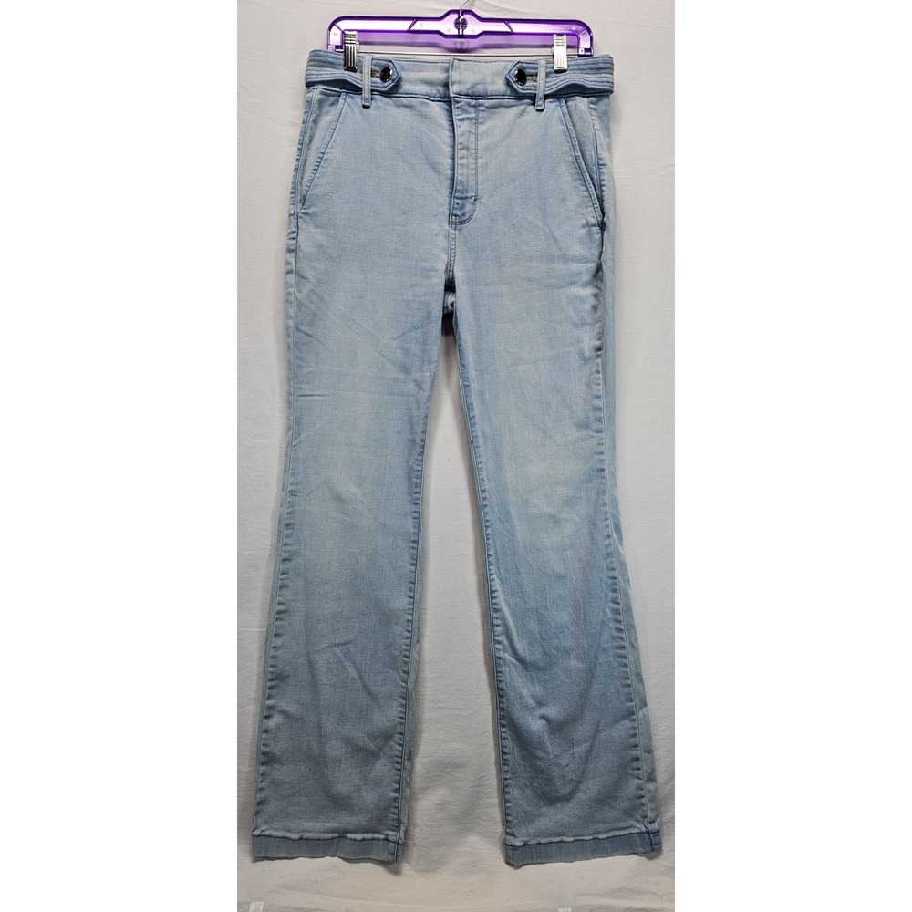 WHBM Extra High Rise Bootcut Jeans Size 8 Light Wash Stretch Boot Leg‎